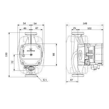 Насос циркуляційний Grundfos ALPHA1 L 15-40 130 (99160550) купити в інтернет-магазині «Арматура» Київ Україна