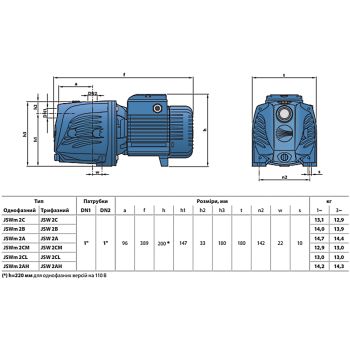 Насосная станция Pedrollo JSWm 2AX/24 CL купить в интернет-магазине «Арматура» Киев Украина