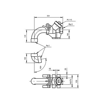 Надводна автоматична трубна муфта Grundfos Rp 2 96004442 купити в інтернет-магазині «Арматура» Київ Україна