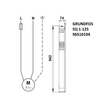 Насос для свердловини Grundfos SQ1-125 1,55кВт 96510194 купити в інтернет-магазині «Арматура» Київ Україна
