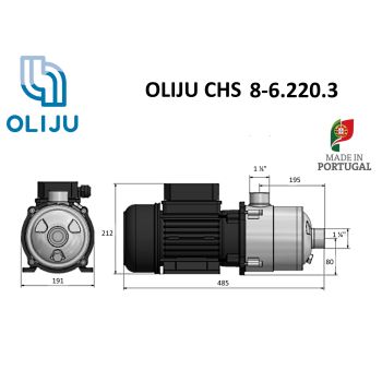 Многоступенчатый центробежный насос OLIJU CHS 8-6.220.3 купить в интернет-магазине «Арматура» Киев Украина