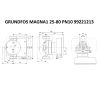 Регульований циркуляційний насос GRUNDFOS MAGNA1 25-80 PN10 99221213 купити в інтернет-магазині «Арматура» Київ Україна