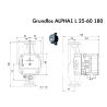 Насос циркуляційний Grundfos ALPHA1 L 25-60 180 (99160584) купити в інтернет-магазині «Арматура» Київ Україна