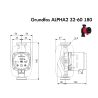 Циркуляционный насос Grundfos ALPHA2 32-60 180 99411221 купить в интернет-магазине «Арматура» Киев Украина