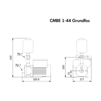 CMBE 1-44 Grundfos Насосная установка повышения давления 98374697 купить в интернет-магазине «Арматура» Киев Украина