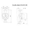 Циркуляционный насос Grundfos Alpha2 25-60 N 180 (99411424) купить в интернет-магазине «Арматура» Киев Украина