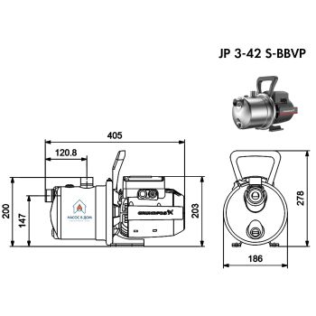 Поверхневий насос Grundfos JP 3-42 S-BBVP (99458766) купити в інтернет-магазині «Арматура» Київ Україна