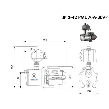 Установка підвищення тиску Grundfos JP 3-42 PM1 BBVP (99515135) купити в інтернет-магазині «Арматура» Київ Україна