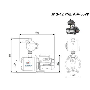 Установка повышения давления Grundfos JP 3-42 PM1 BBVP (99515135) купить в интернет-магазине «Арматура» Киев Украина