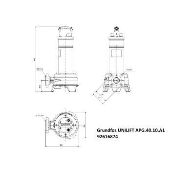 Канализационный насос Grundfos UNILIFT APG.40.10.A1 (92616874) купить в интернет-магазине «Арматура» Киев Украина