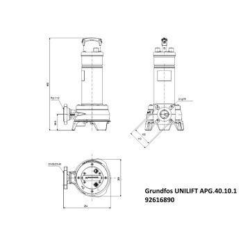 Каналізаційний насос Grundfos UNILIFT APG.40.10.1 (92616890) купити в інтернет-магазині «Арматура» Київ Україна