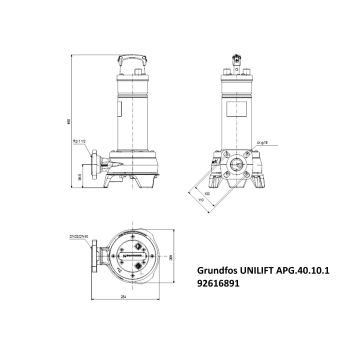 Каналізаційний насос Grundfos UNILIFT APG.40.10.1 (92616891) купити в інтернет-магазині «Арматура» Київ Україна