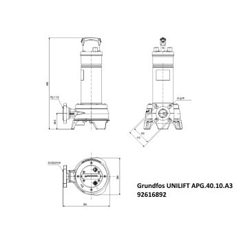 Каналізаційний насос Grundfos UNILIFT APG.40.10.A3 (92616892) купити в інтернет-магазині «Арматура» Київ Україна