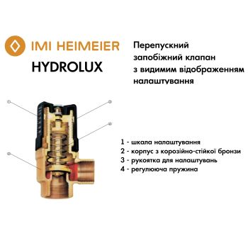 Перепускний клапан на байпас Ду32 5503-05.000 Heimeier купити в інтернет-магазині «Арматура» Київ Україна