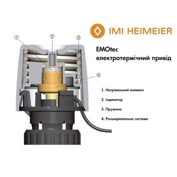 1807-00.500 NC IMI Heimeier EMOtec электротермический привод купить в интернет-магазине «Арматура» Киев Украина