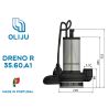 Насос для дренажа Dreno R 35.60.A1 OLIJU купить в интернет-магазине «Арматура» Киев Украина