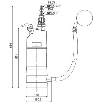 Насос для колодца Grundfos SBA 3-45 AW 92713101 купить в интернет-магазине «Арматура» Киев Украина