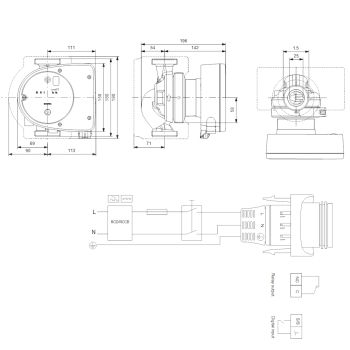 Регулируемый циркуляционный насос GRUNDFOS MAGNA1 25-120 99221215 купить в интернет-магазине «Арматура» Киев Украина