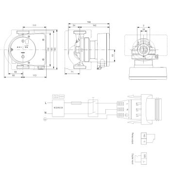 Регулируемый циркуляционный насос GRUNDFOS MAGNA1 32-80 99221235 купить в интернет-магазине «Арматура» Киев Украина