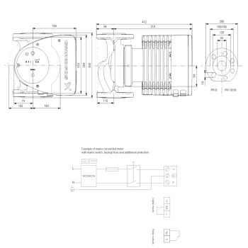 Регульований циркуляційний насос GRUNDFOS MAGNA1 80-100 F PN6 99221408 купити в інтернет-магазині «Арматура» Київ Україна