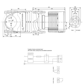 Регульований циркуляційний насос GRUNDFOS MAGNA1 80-120 F PN6 99221409 купити в інтернет-магазині «Арматура» Київ Україна