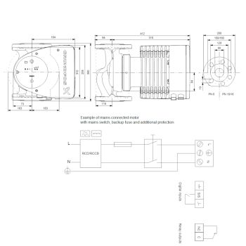 Регульований циркуляційний насос GRUNDFOS MAGNA1 80-100 F PN10 99221412 купити в інтернет-магазині «Арматура» Київ Україна