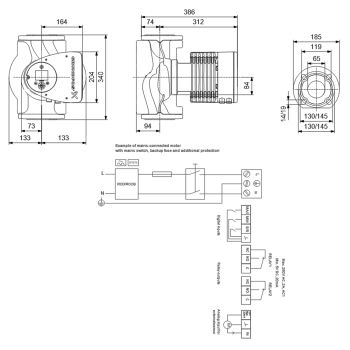 Регулируемый циркуляционный насос GRUNDFOS MAGNA3 65-80 F 97924296 купить в интернет-магазине «Арматура» Киев Украина