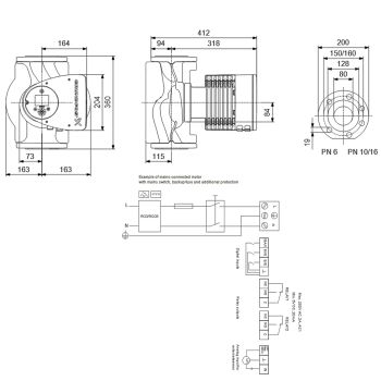 Регулируемый циркуляционный насос GRUNDFOS MAGNA3 80-80 F 97924308 купить в интернет-магазине «Арматура» Киев Украина