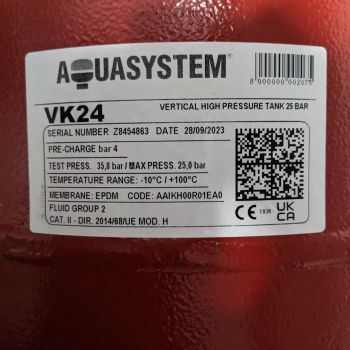 Гидроаккумулятор Aquasystem VK24 PN25 купить в интернет-магазине «Арматура» Киев Украина