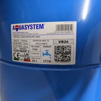 Гідроакумулятор Aquasystem VB24 PN16 купити в інтернет-магазині Арматура в м. Київ, Україна