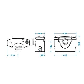 Planus BROYSAN 4 насос для унітаза купити в інтернет-магазині «Арматура» Київ Україна