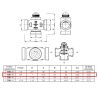 Триходовий терморегулювальний клапан CАLIS-ТS-RD 1776139 DN20