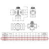 Триходовий терморегулювальний клапан CАLIS-ТS-RD 1776140 DN25