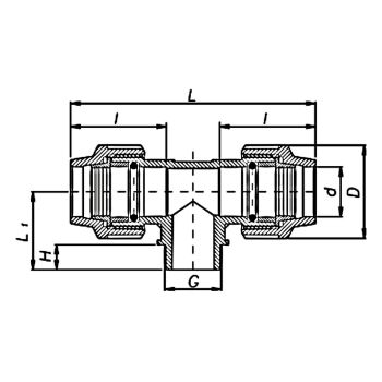 Тройник НР (1010) d25х1 купить в интернет-магазине «Арматура» Киев Украина