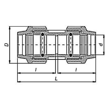 Муфта (1001) d20 купить в интернет-магазине «Арматура» Киев Украина