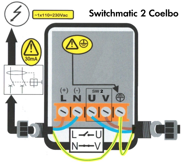 підключення в мережу реле Coelbo Switchmatic 2