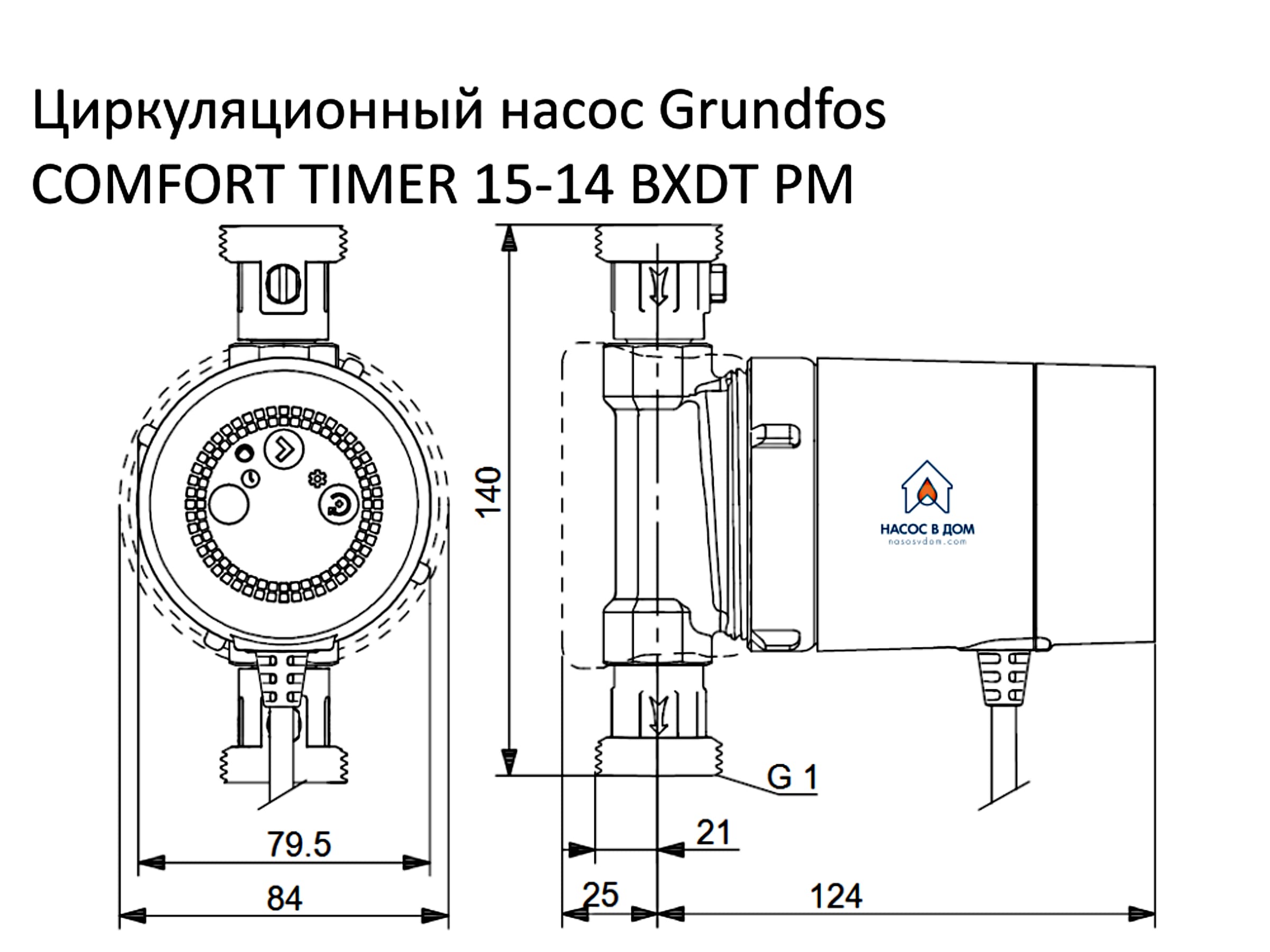 Габариты UP Comfort Timer 15-14 BXDT PM